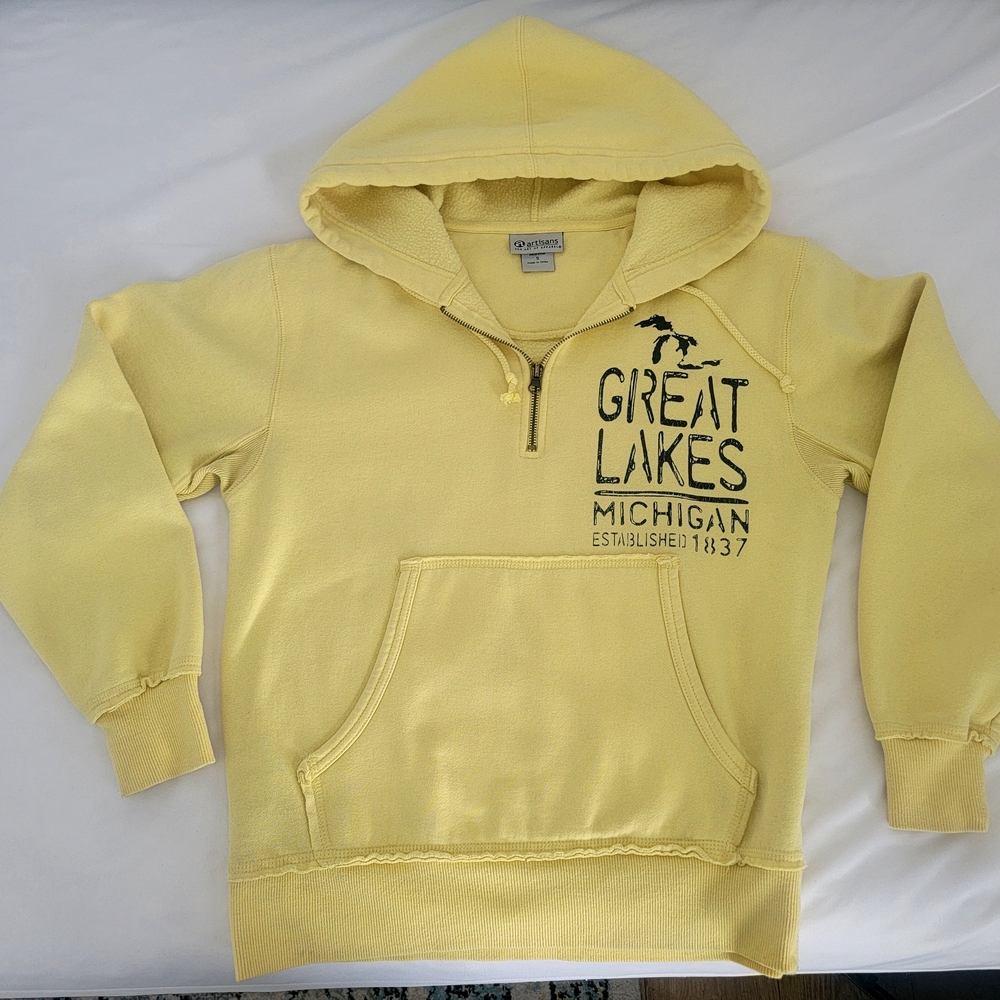 Great Lakes Michigan Yellow Hoodie